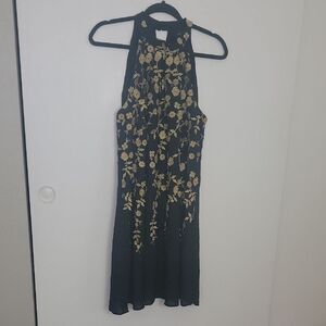 Beautiful 3d Embroidered Gold Dress